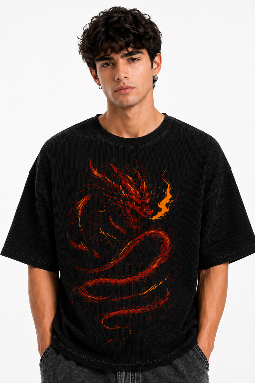 DRAGON WAFFLE TEE