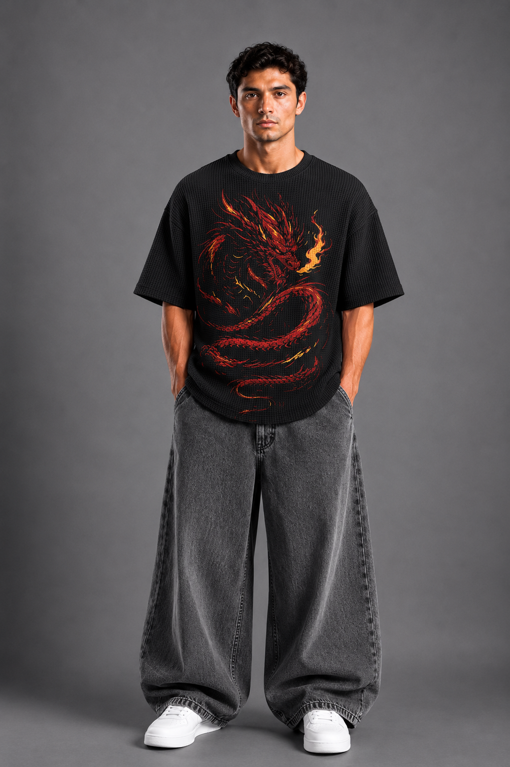 DRAGON WAFFLE TEE