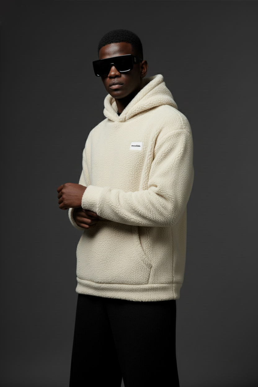 SHERPA HOODIE - OFF WHITE