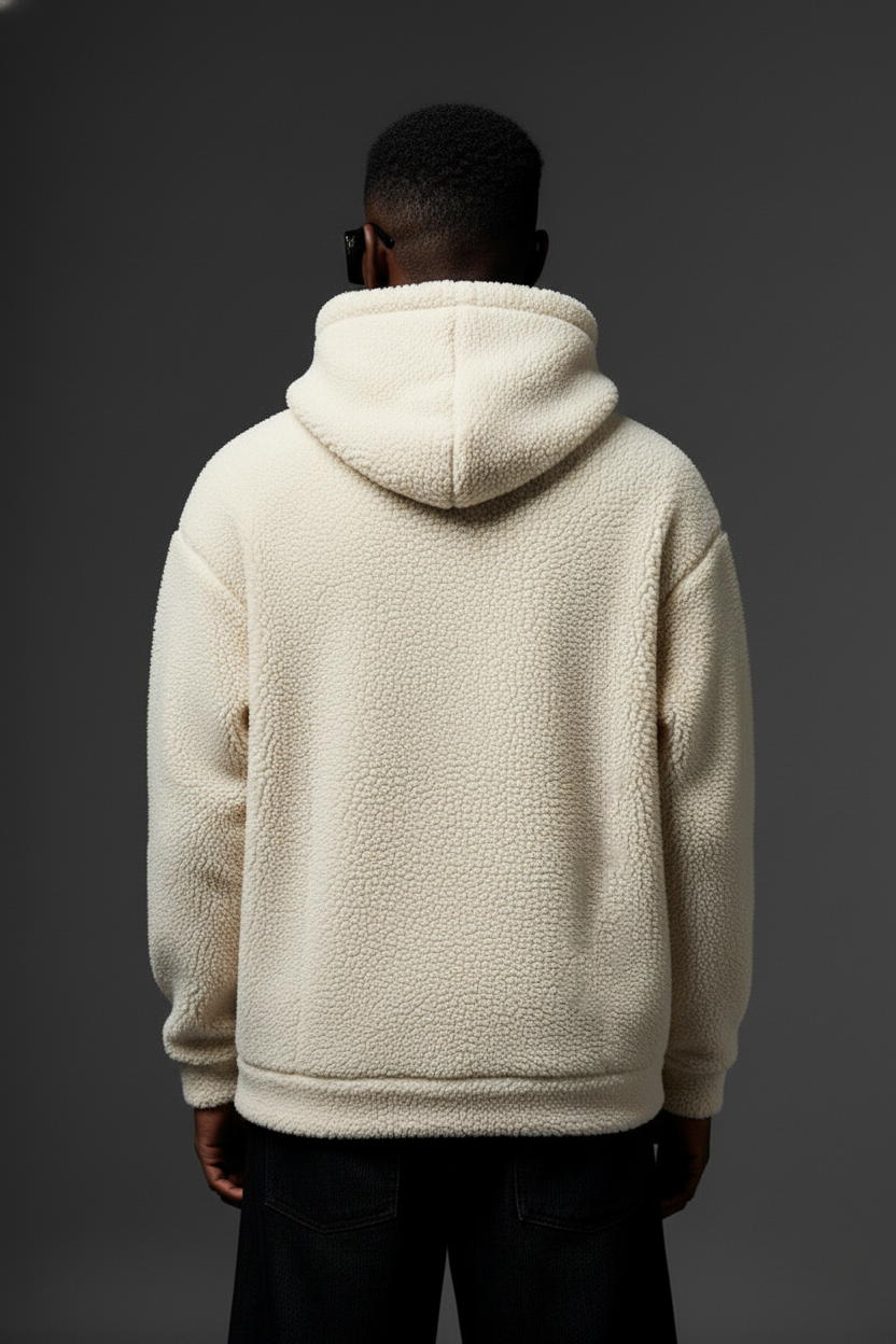 SHERPA HOODIE - OFF WHITE