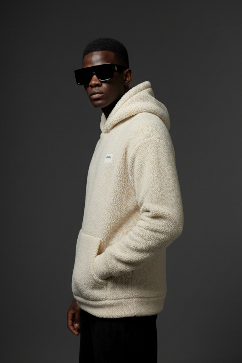 SHERPA HOODIE - OFF WHITE